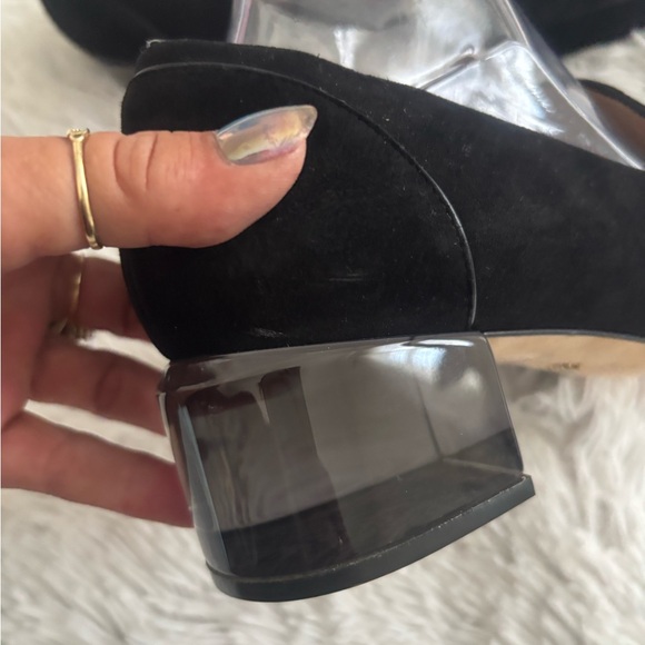 Stuart Weitzman Black Velvet Loafers - Picture 3 of 9